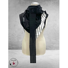 VINCENZO ALLOCCA Sjaal Bontje Zwart/Wit